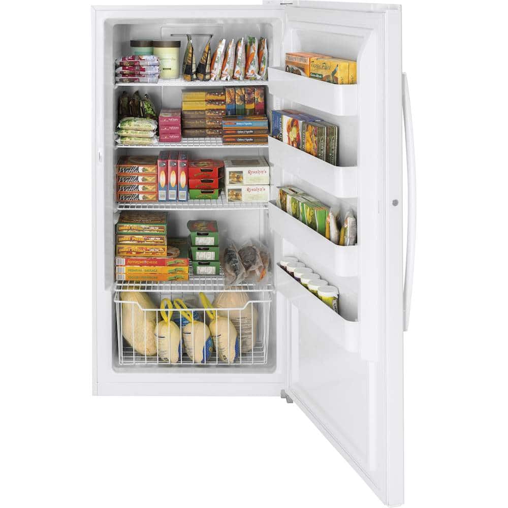 GE – 17.3 Cu. Ft. Frost-Free Upright Freezer – White