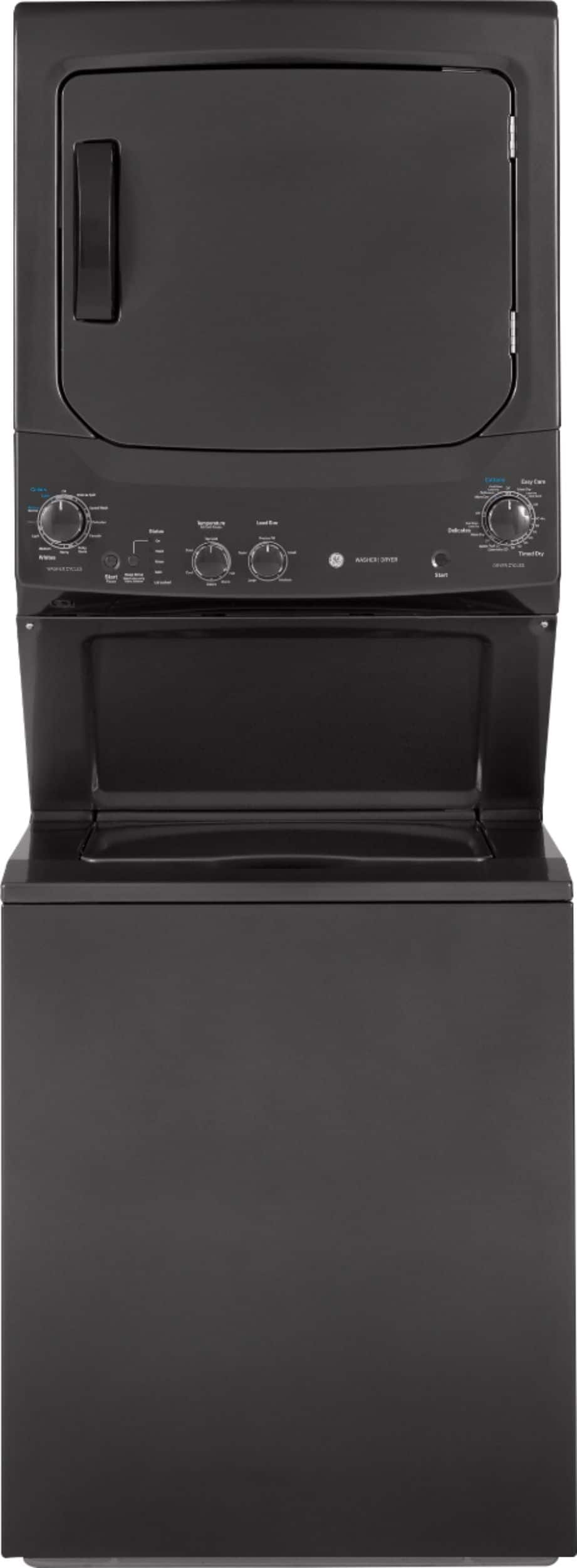 GE – 3.8 Cu. Ft. Top Load Washer and 5.9 Cu. Ft. Electric Dryer Laundry Center – Diamond Gray