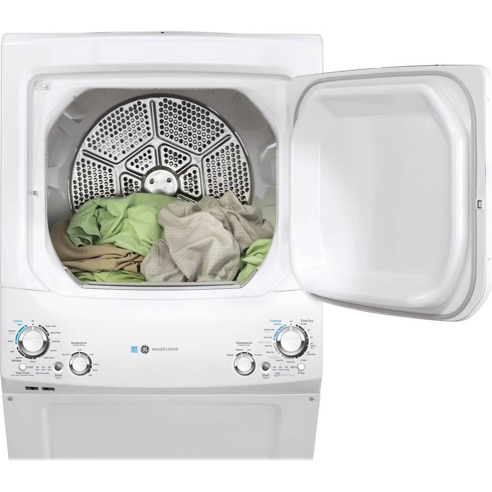 GE – 3.9 Cu. Ft. Top Load Washer and 5.9 Cu.Ft Electric Dryer Laundry Center with ENERGY STAR – White