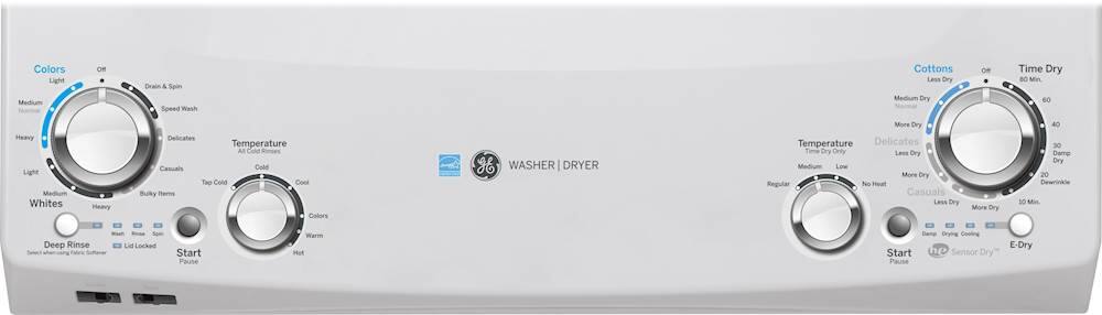 GE – 3.9 Cu. Ft. Top Load Washer and 5.9 Cu.Ft Electric Dryer Laundry Center with ENERGY STAR – White