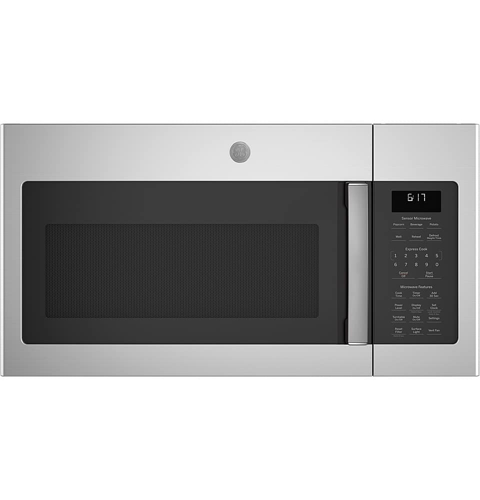 GE – 1.7 Cu. Ft. Over-the-Range Microwave with Sensor Cooking and Defrost – Stainless Steel