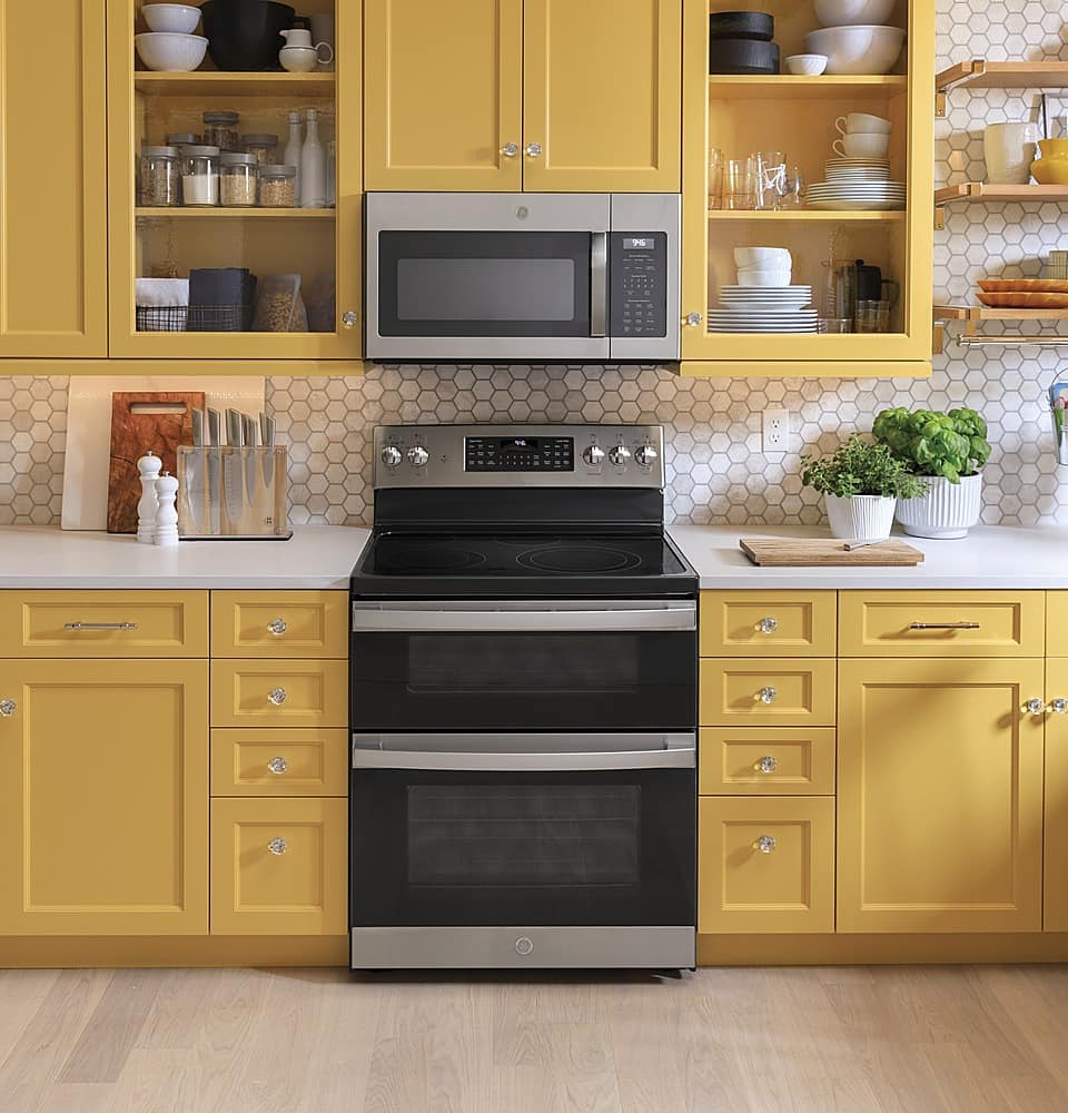 GE – 1.7 Cu. Ft. Over-the-Range Microwave with Sensor Cooking and Defrost – Stainless Steel