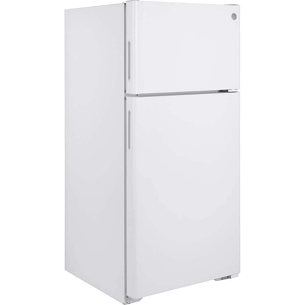 GE – 28 in. Wide 16.6 Cu. Ft. Top-Freezer Refrigerator with LED Interior Lighting – White