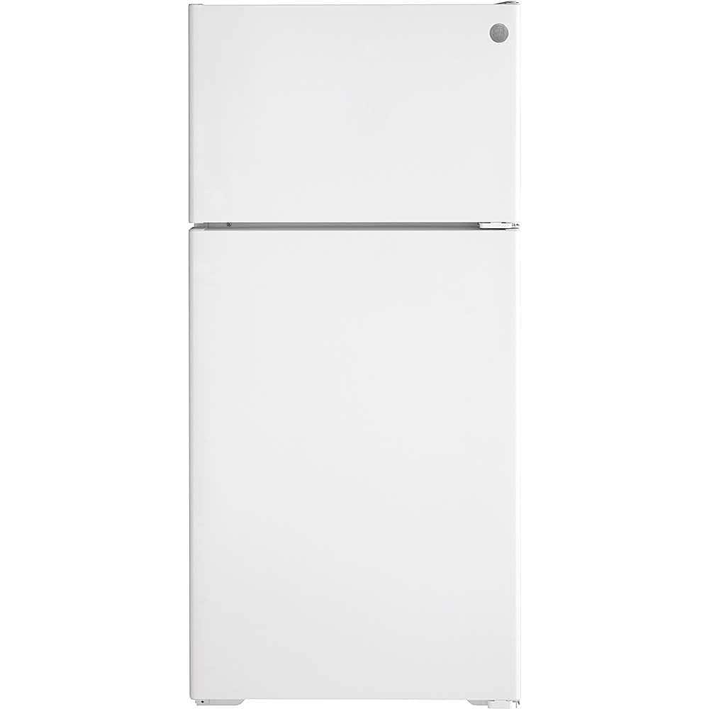 GE – 28 in. Wide 16.6 Cu. Ft. Top-Freezer Refrigerator with LED Interior Lighting – White