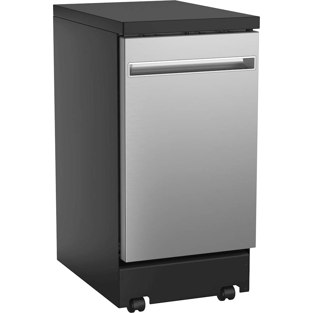GE – 18″ Portable Dishwasher – Stainless Steel