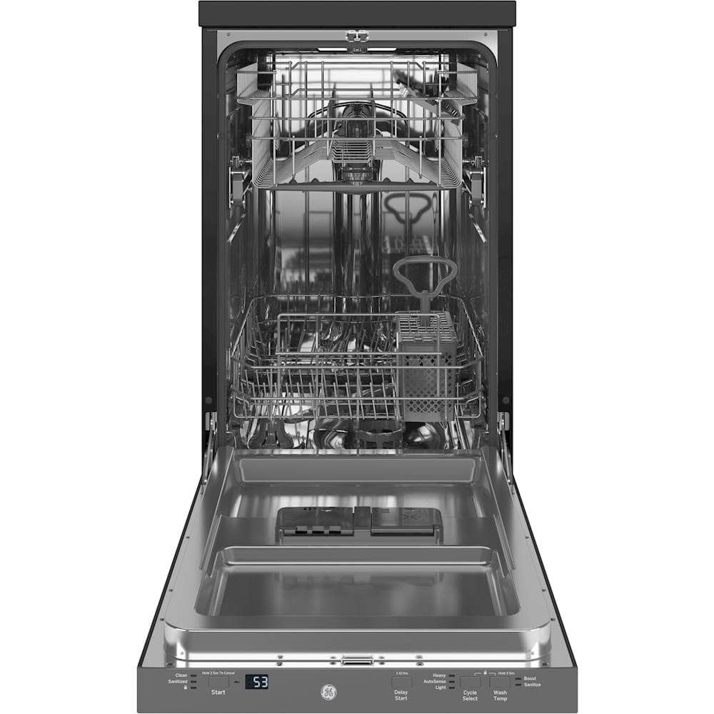 GE – 18″ Portable Dishwasher – Stainless Steel