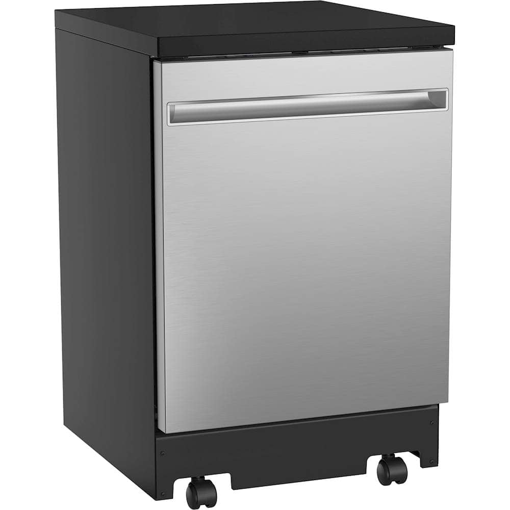 GE – 24″ Portable Dishwasher – Stainless Steel