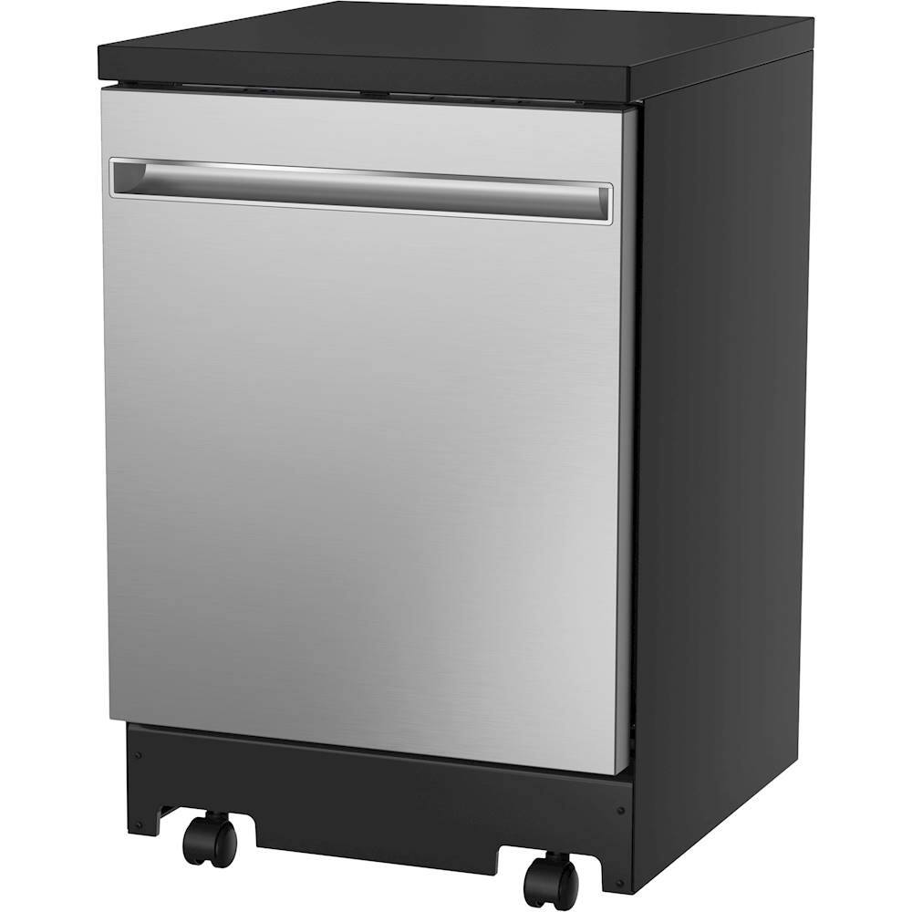 GE – 24″ Portable Dishwasher – Stainless Steel