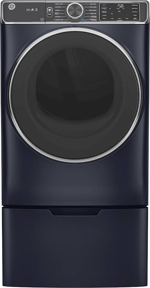 GE – 28 in. Wide and 16 in. Tall Laundry Pedestal with Storage Drawer for Select Washers and Dryers – Sapphire Blue