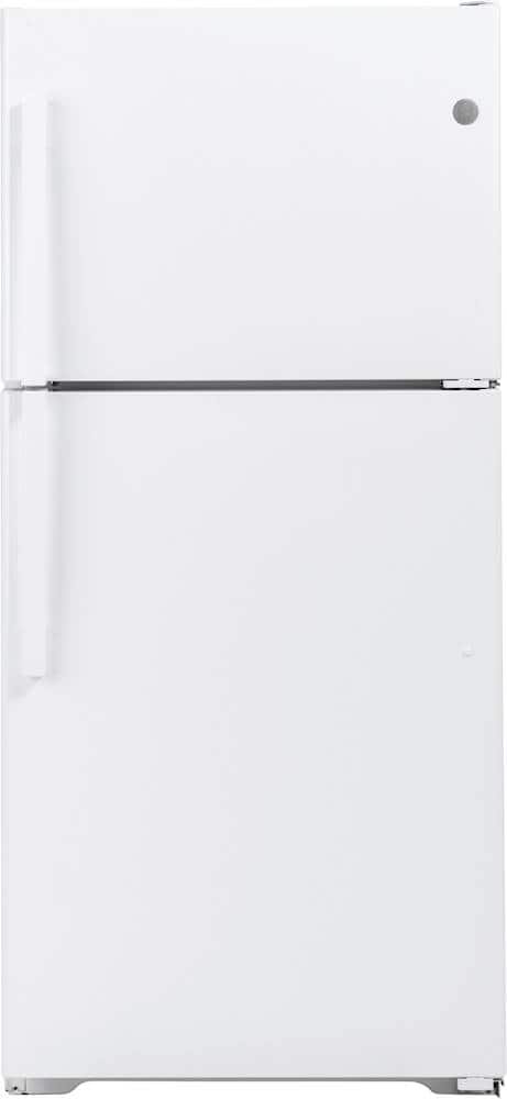 GE – 30 in. Wide 19.2 Cu. Ft. Top-Freezer Refrigerator with Premium Inner Door Modular Bins – White