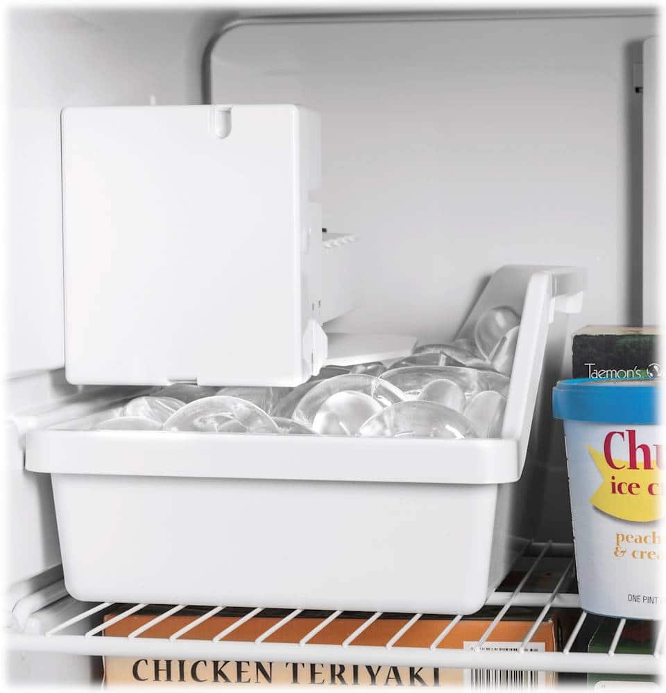 GE – 30 in. Wide 19.2 Cu. Ft. Top-Freezer Refrigerator with Premium Inner Door Modular Bins – Stainless Steel