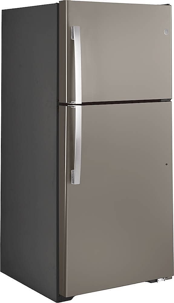 GE – 30 in. Wide 19.2 Cu. Ft. Top-Freezer Refrigerator with Garage Ready Design – Slate