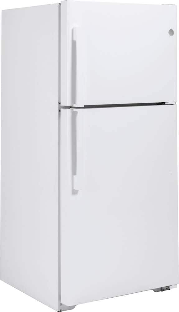 GE – 30 in. Wide 19.2 Cu. Ft. Top-Freezer Refrigerator with Garage Ready Performance – White