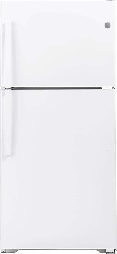 GE – 30 in. Wide 19.2 Cu. Ft. Top-Freezer Refrigerator with Garage Ready Performance – White