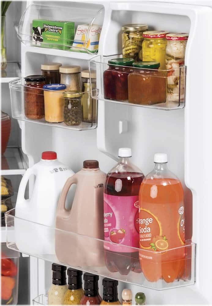 GE – 30 in. Wide 19.2 Cu. Ft. Top-Freezer Refrigerator with Garage Ready Performance – White