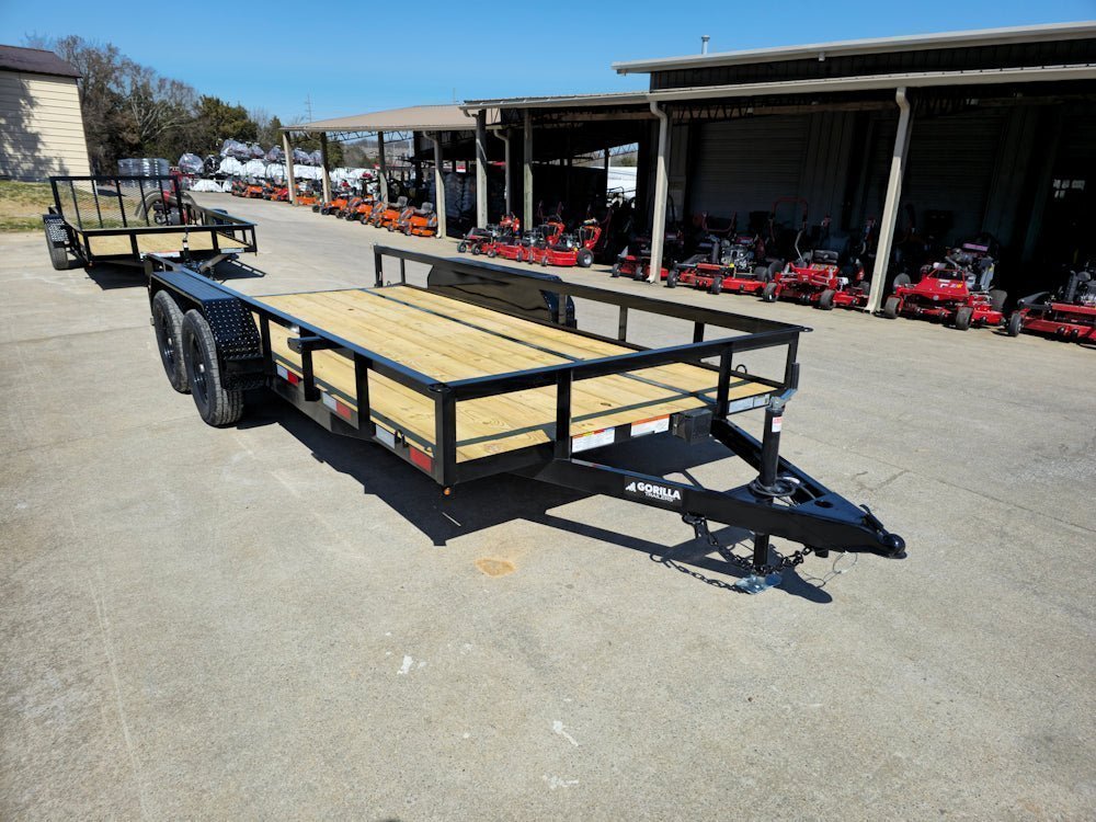 6’4″ x 16 Utility Trailer Double Axle Dovetail With Gate Powder Coated (2) 3500lb Axles - Prioka