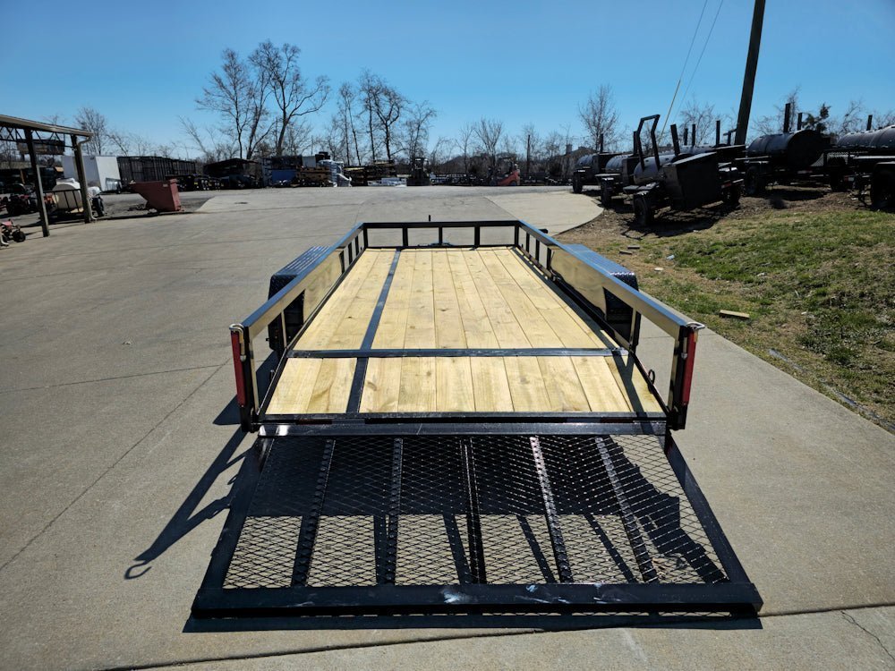 6’4″ x 16 Utility Trailer Double Axle Dovetail With Gate Powder Coated (2) 3500lb Axles - Prioka