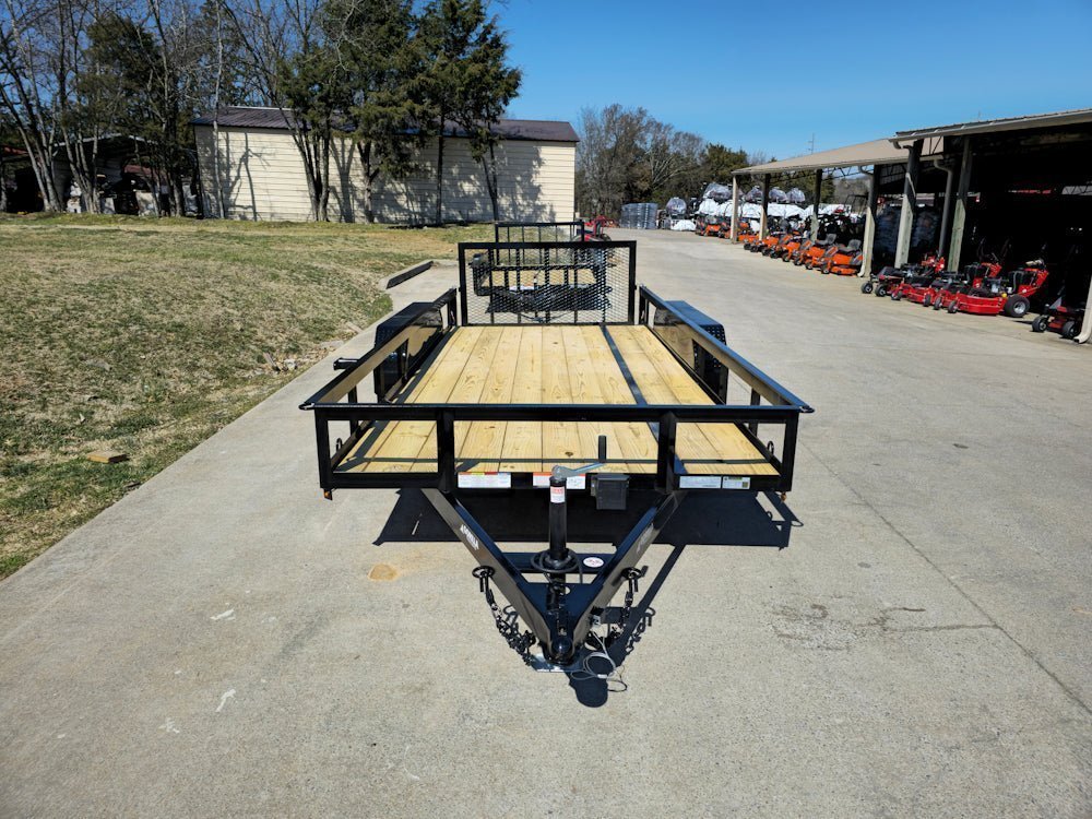 6’4″ x 16 Utility Trailer Double Axle Dovetail With Gate Powder Coated (2) 3500lb Axles - Prioka