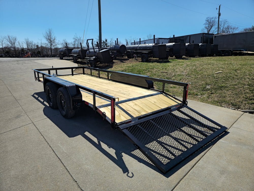 6’4″ x 16 Utility Trailer Double Axle Dovetail With Gate Powder Coated (2) 3500lb Axles - Prioka