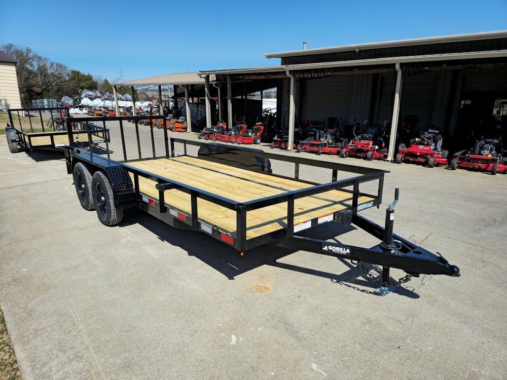 6’4″ x 16 Utility Trailer Double Axle Dovetail With Gate Powder Coated (2) 3500lb Axles - Prioka