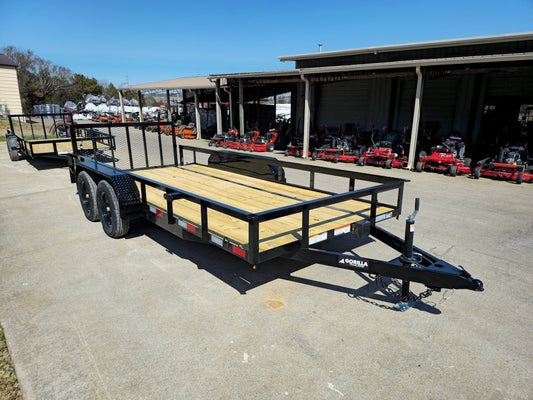 6’4″ x 16 Utility Trailer Double Axle Dovetail With Gate Powder Coated (2) 3500lb Axles - Prioka