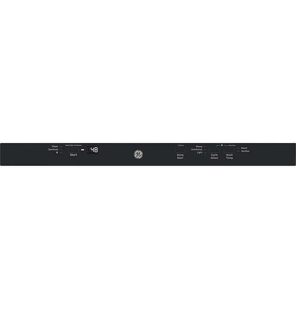 GE – 24″ Top Control Built-In Stainless Steel Tub Dishwasher with Autosense Cycle and 51 dBA – Black