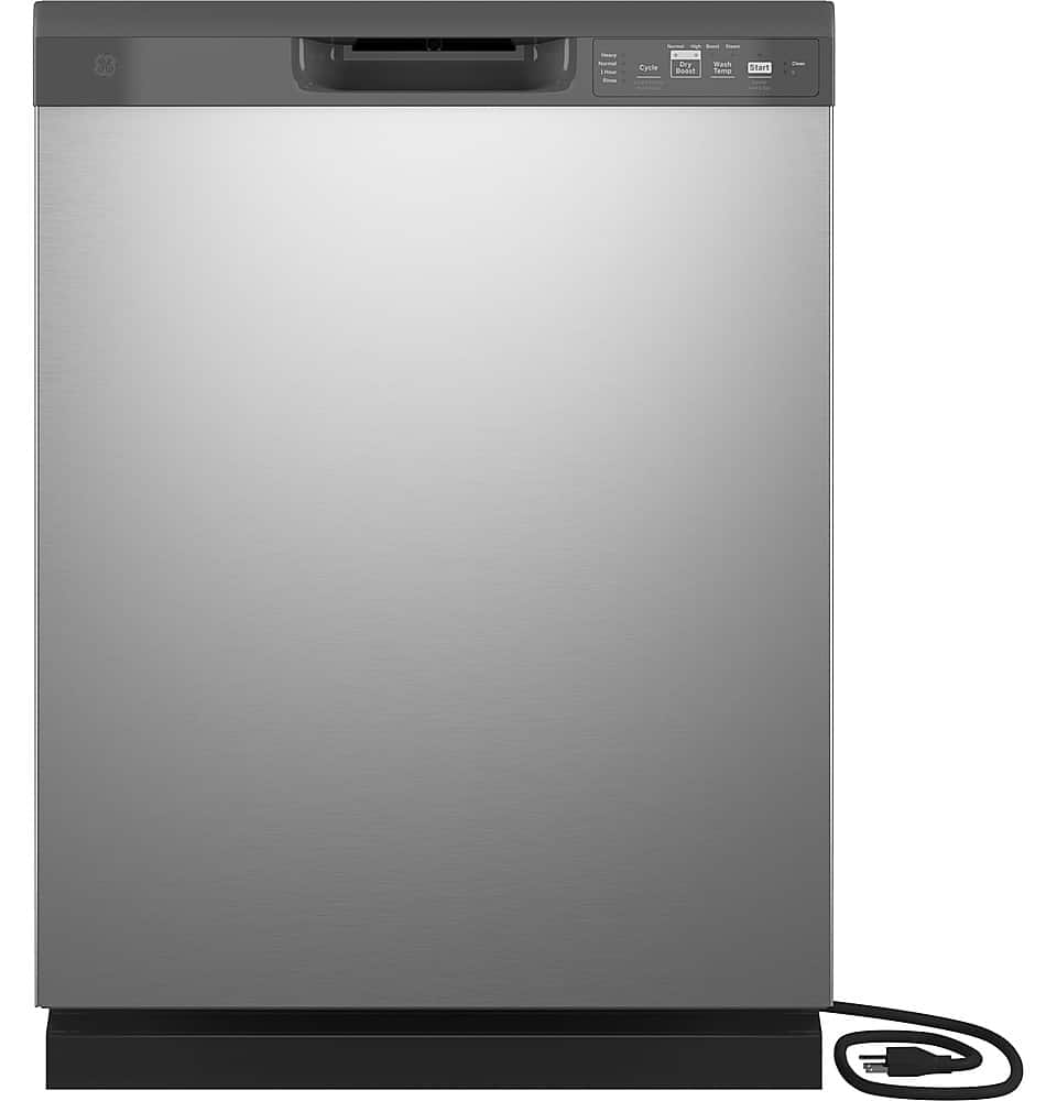 GE – 24″ Front Control Built-In Plastic Tub Dishwasher with Dry Boost and 59 dBA – Stainless Steel