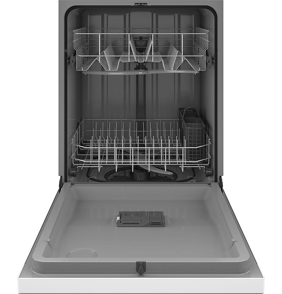 GE – 24″ Front Control Built-In Plastic Tub Dishwasher with Dry Boost and 59 dBA – White
