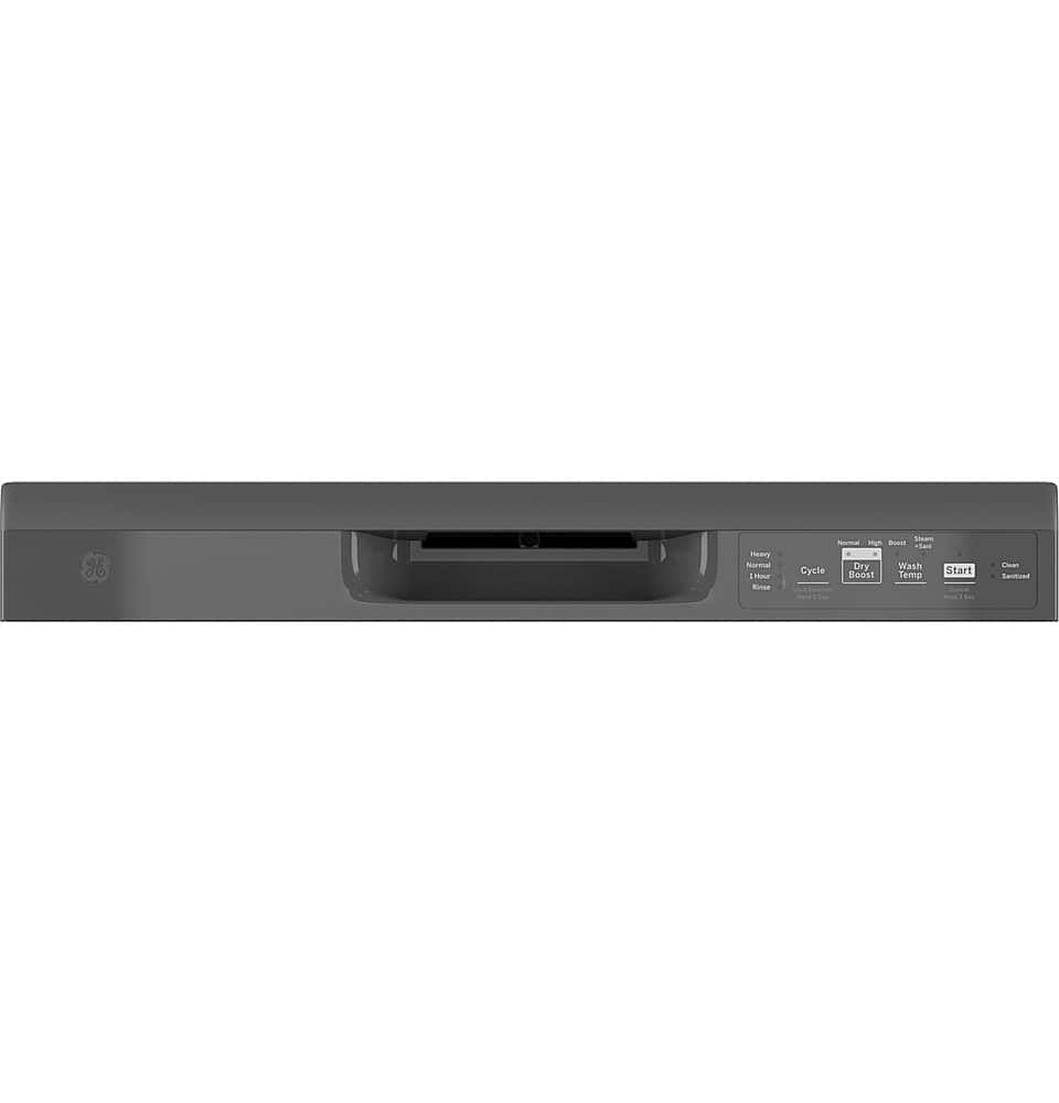 GE – 24″ Front Control Built-In Plastic Tub Dishwasher with Steam + Sanitization and 55 dBA – Stainless Steel