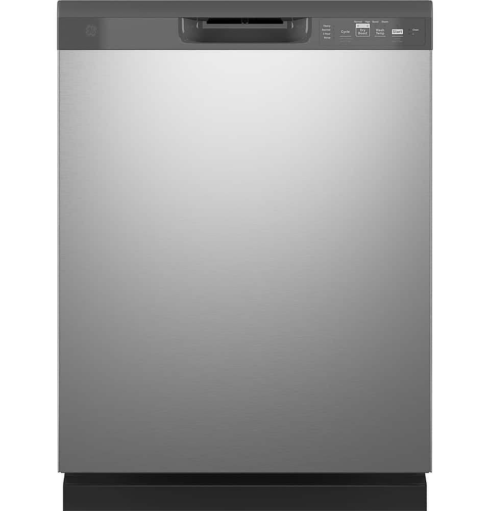 GE – 24″ Front Control Built-In Plastic Tub Dishwasher with Dry Boost and 59 dBA – Stainless Steel