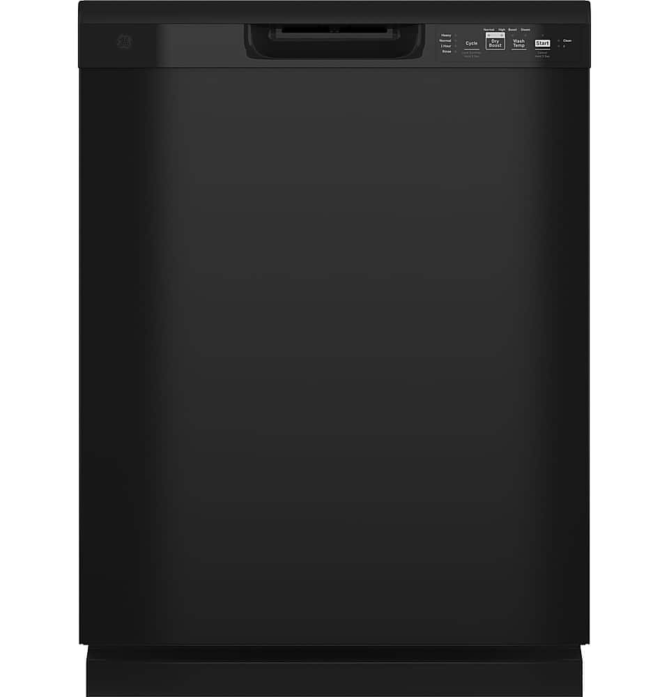 GE – 24″ Front Control Built-In Plastic Tub Dishwasher with Dry Boost and 59 dBA – Black