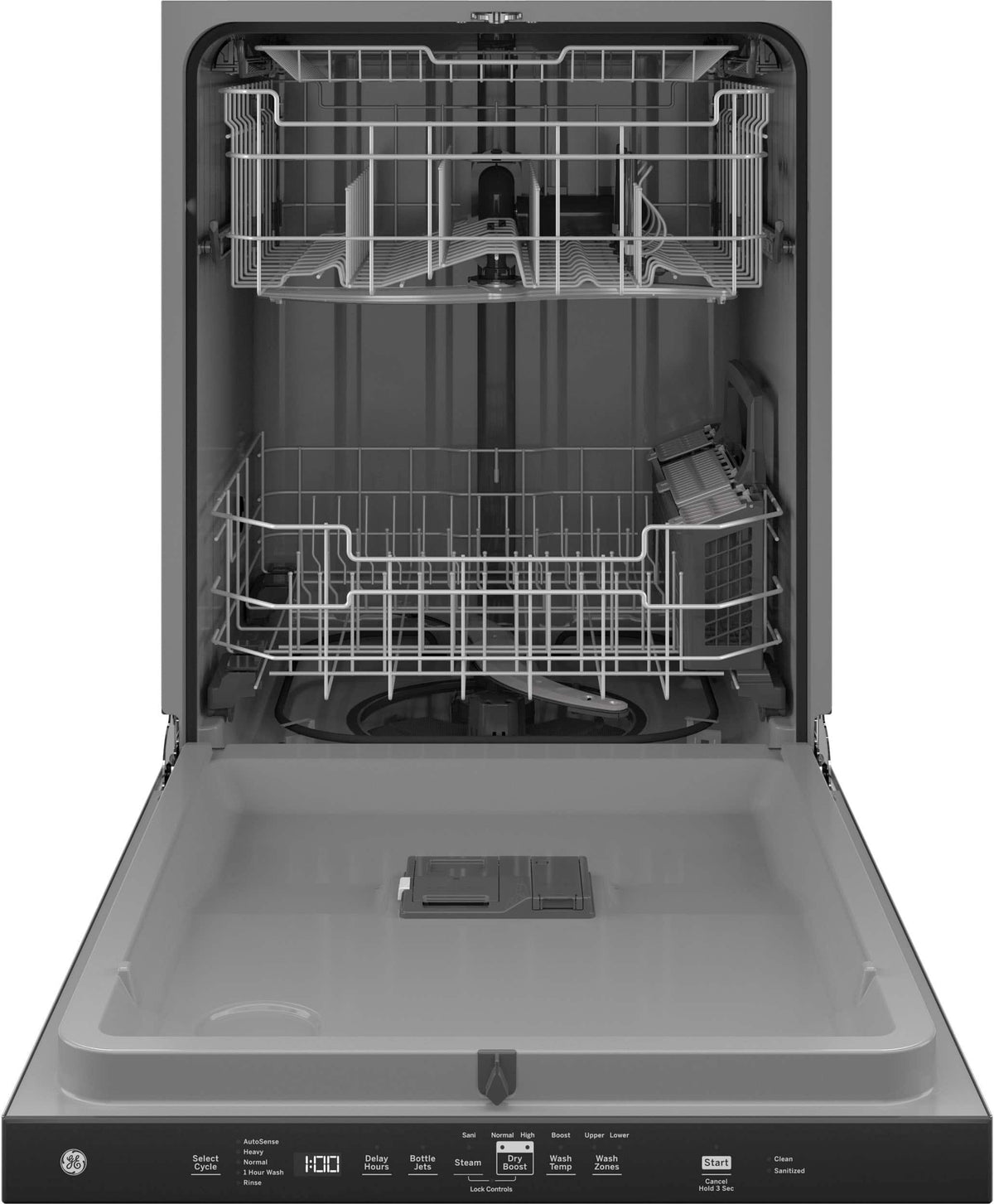 GE – 24″ Top Control Built-In Plastic Tub Dishwasher with 3rd Rack, Bottle Jets and 50 dBA – Stainless Steel