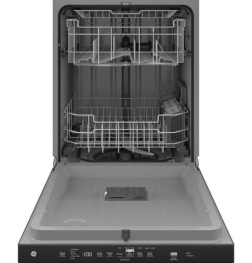 GE – 24″ Top Control Built-In Plastic Tub Dishwasher with 3rd Rack, Bottle Jets and 50 dBA – Slate