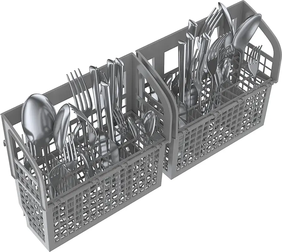 Bosch – 100 Series 24″ Front Control Smart Built-In Hybrid Tub Dishwasher with PureDry, 50 dBA – Stainless Steel