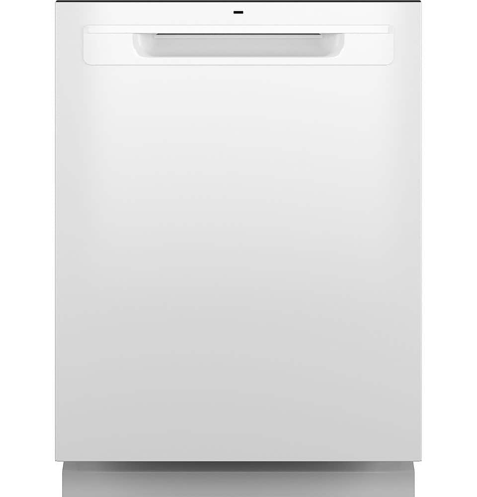 GE – 24″ Top Control Built-In Stainless Steel Tub Dishwasher with 3rd Rack, Santize Cycle and 45 dBA – White