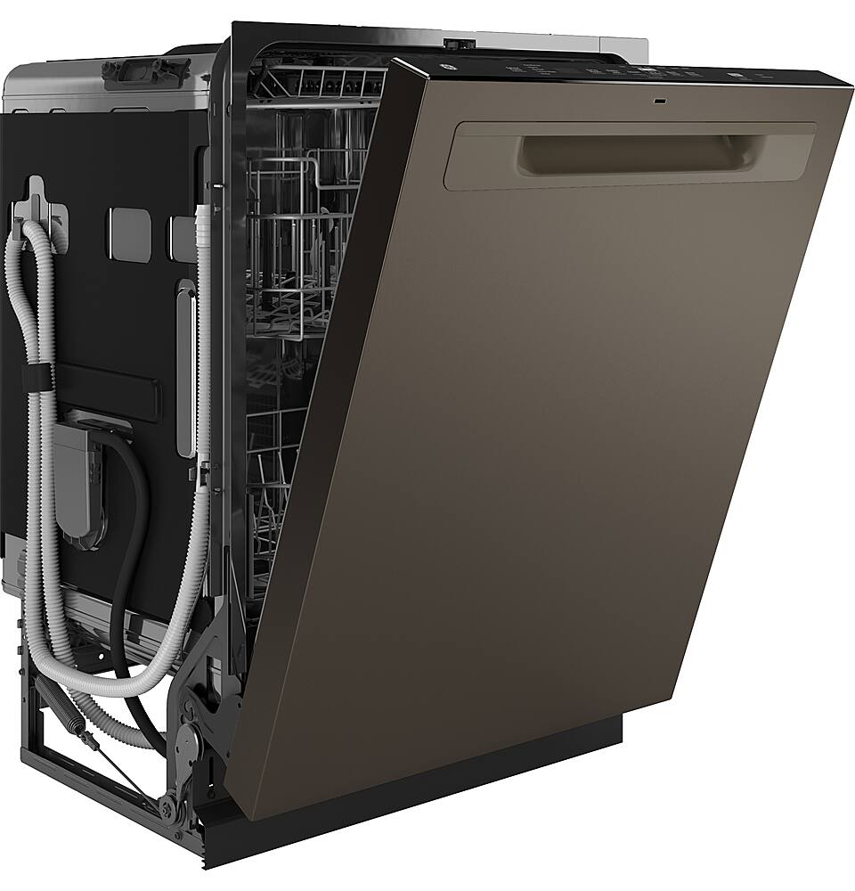 GE – 24″ Top Control Smart Built-In Stainless Steel Tub Dishwasher with 3rd Rack, Sanitize Cycle and 45 dBA – Slate
