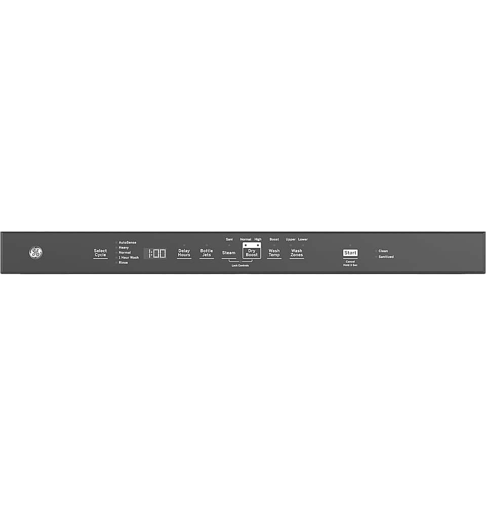 GE – 24″ Top Control Built-In Stainless Steel Tub Dishwasher with 3rd Rack, Sanitize Cycle and 45 dBA – Black Slate