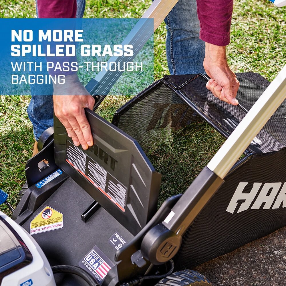 HART 40-Volt 21-inch Supercharge 3-in-1 Self-Propelled Mower Kit, (2) 6.0Ah Lithium-Ion Batteries