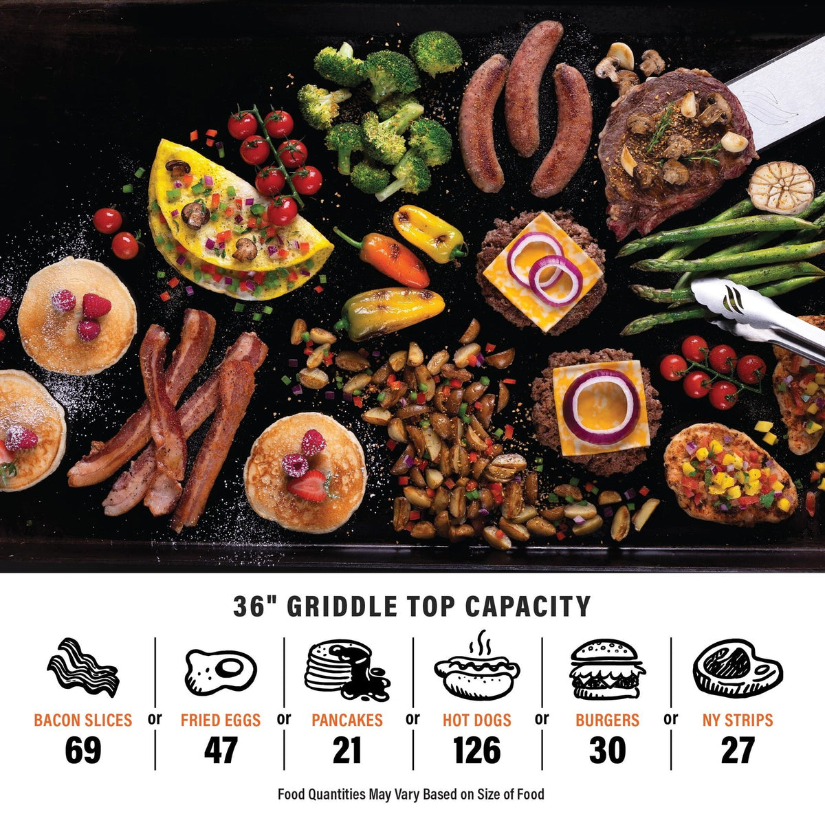 Blackstone Original Outdoor Griddle, 4-Burner 36″ Propane Flat Top Grill with Hood, Black