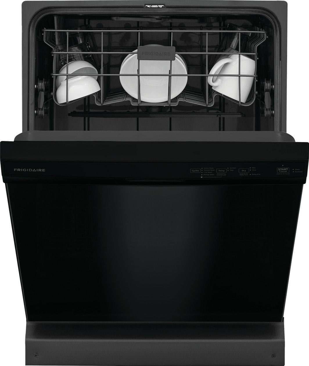Frigidaire 24″ Built-In Dishwasher, Front Control, Black