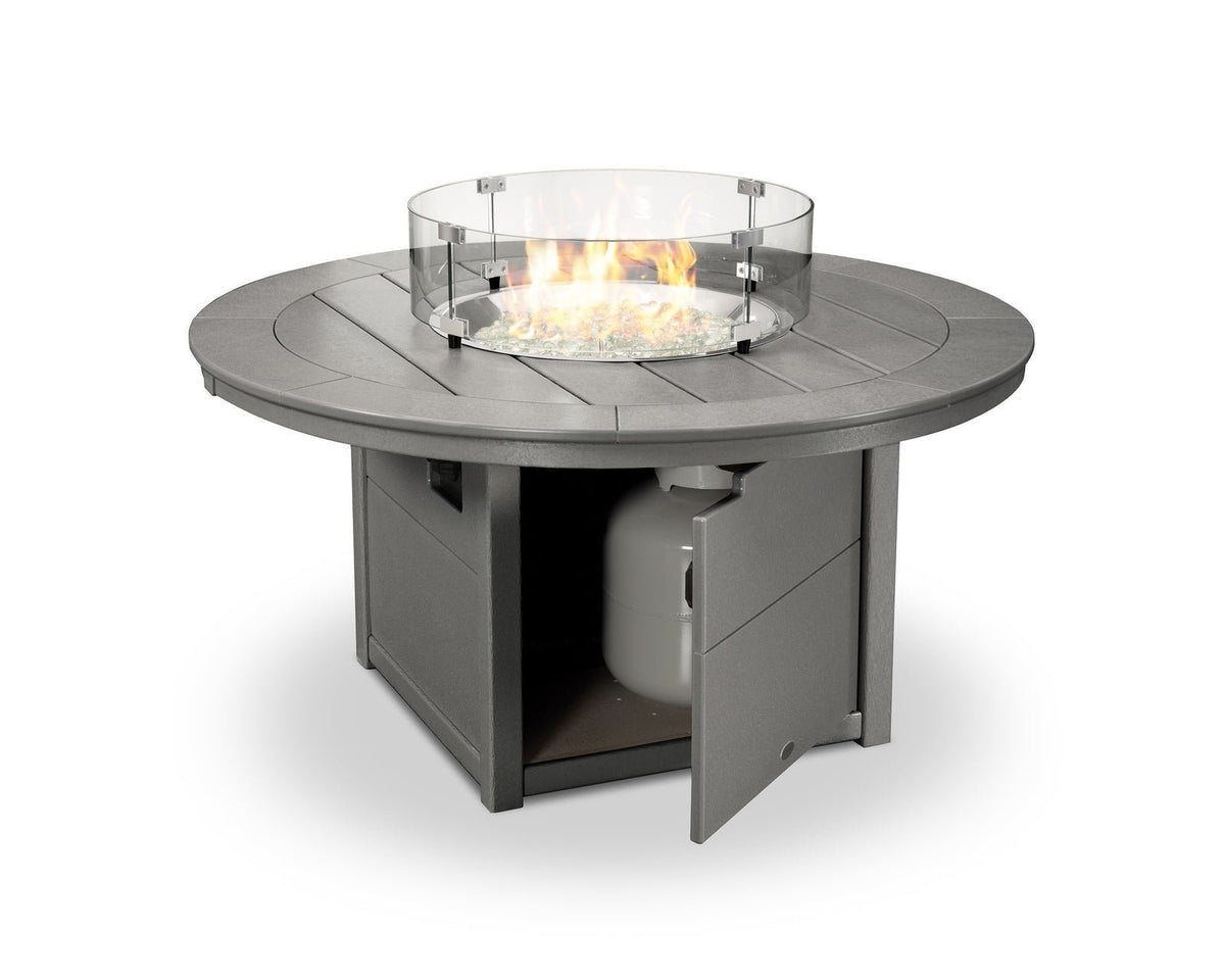 POLYWOOD 48″ Round Fire Pit Table