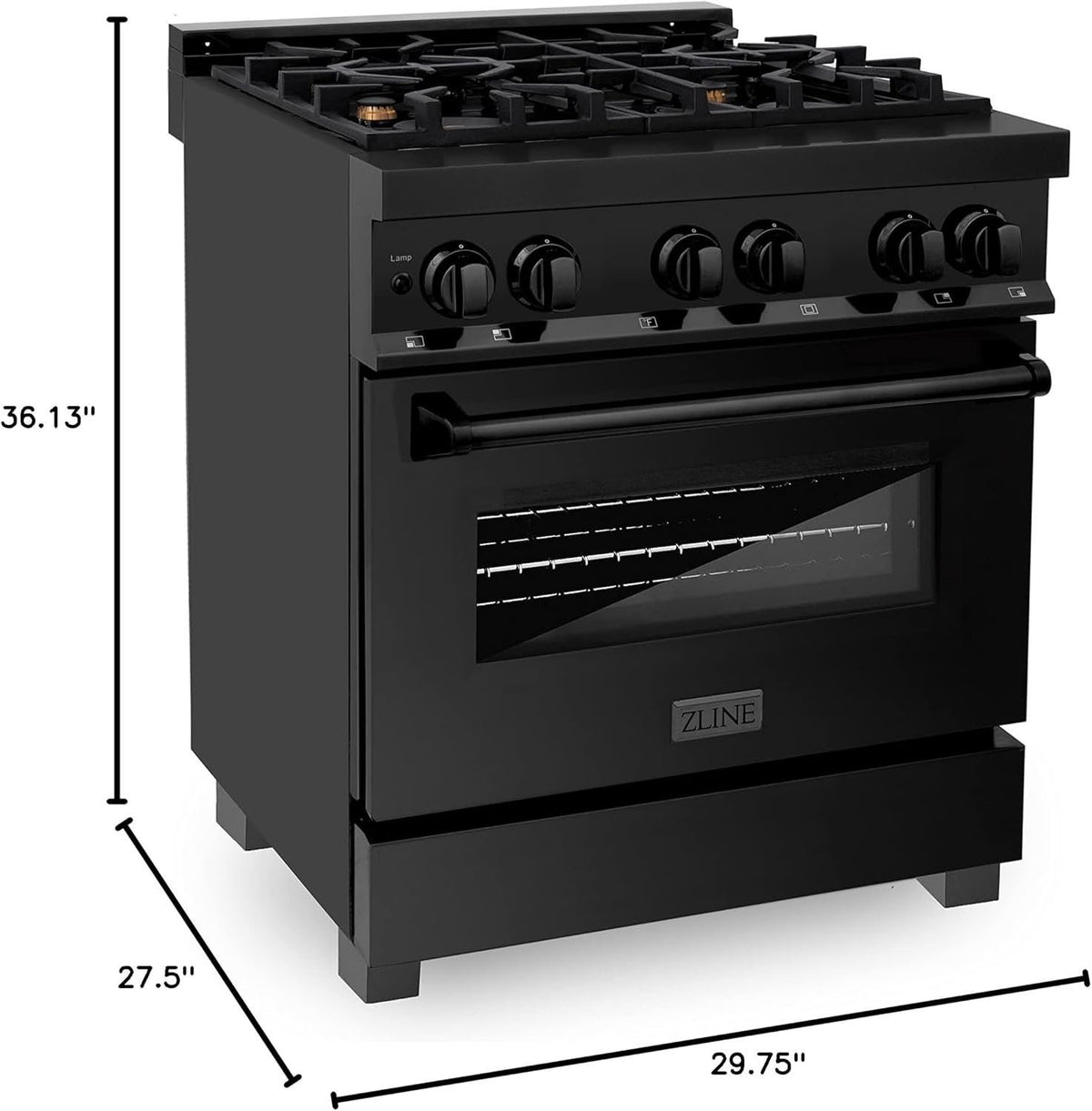 ZLINE Legacy 30″ 4.0 Cu. Ft. Dual Fuel Range RAB-BR-30
