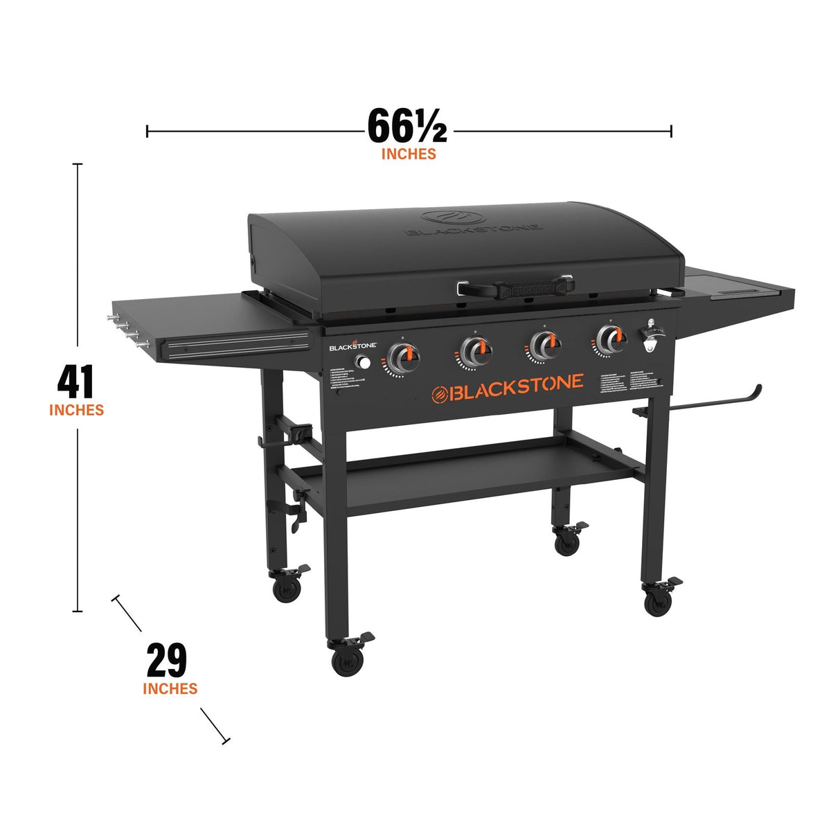 Blackstone Original Outdoor Griddle, 4-Burner 36″ Propane Flat Top Grill with Hood, Black