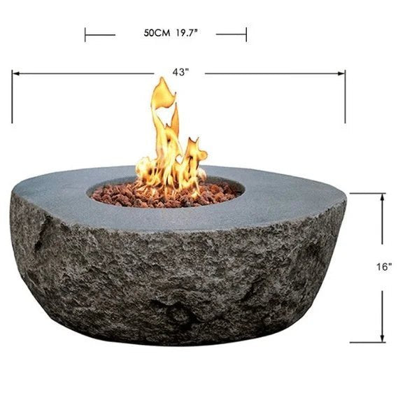 Elementi Boulder Outdoor Fire Pit Table