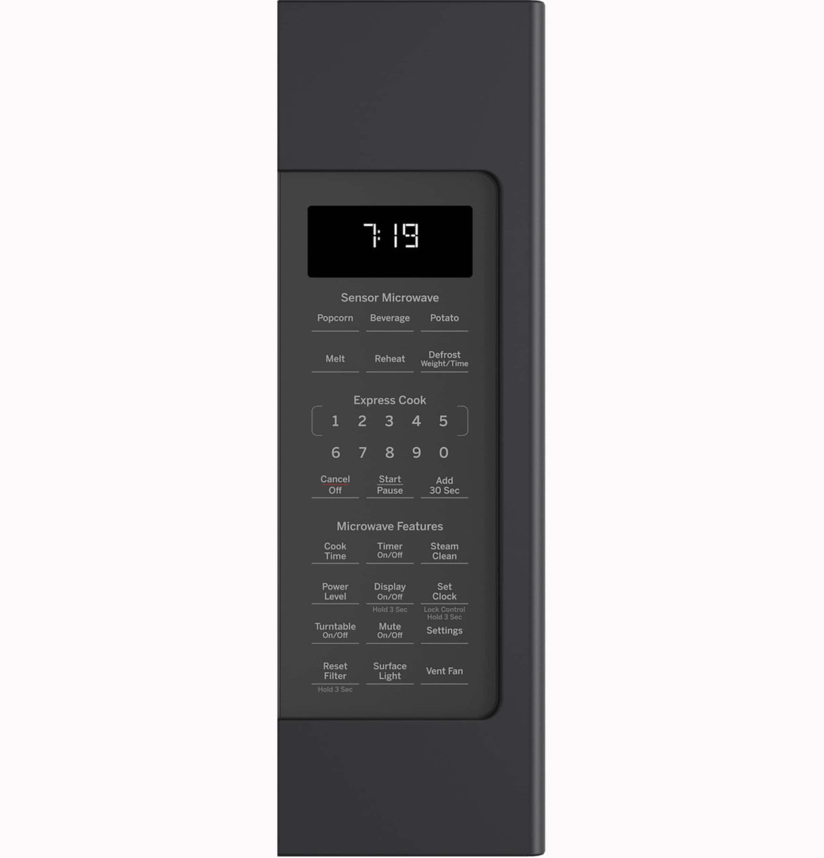 GE – 1.9 Cu. Ft. Over-the-Range Microwave with Steam Cleaning – Black Slate