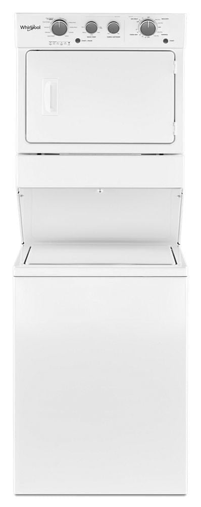 Whirlpool 3.5 Cu. Ft. Stacked Electric Laundry Center with 9 Wash Cycles and AutoDry System, White