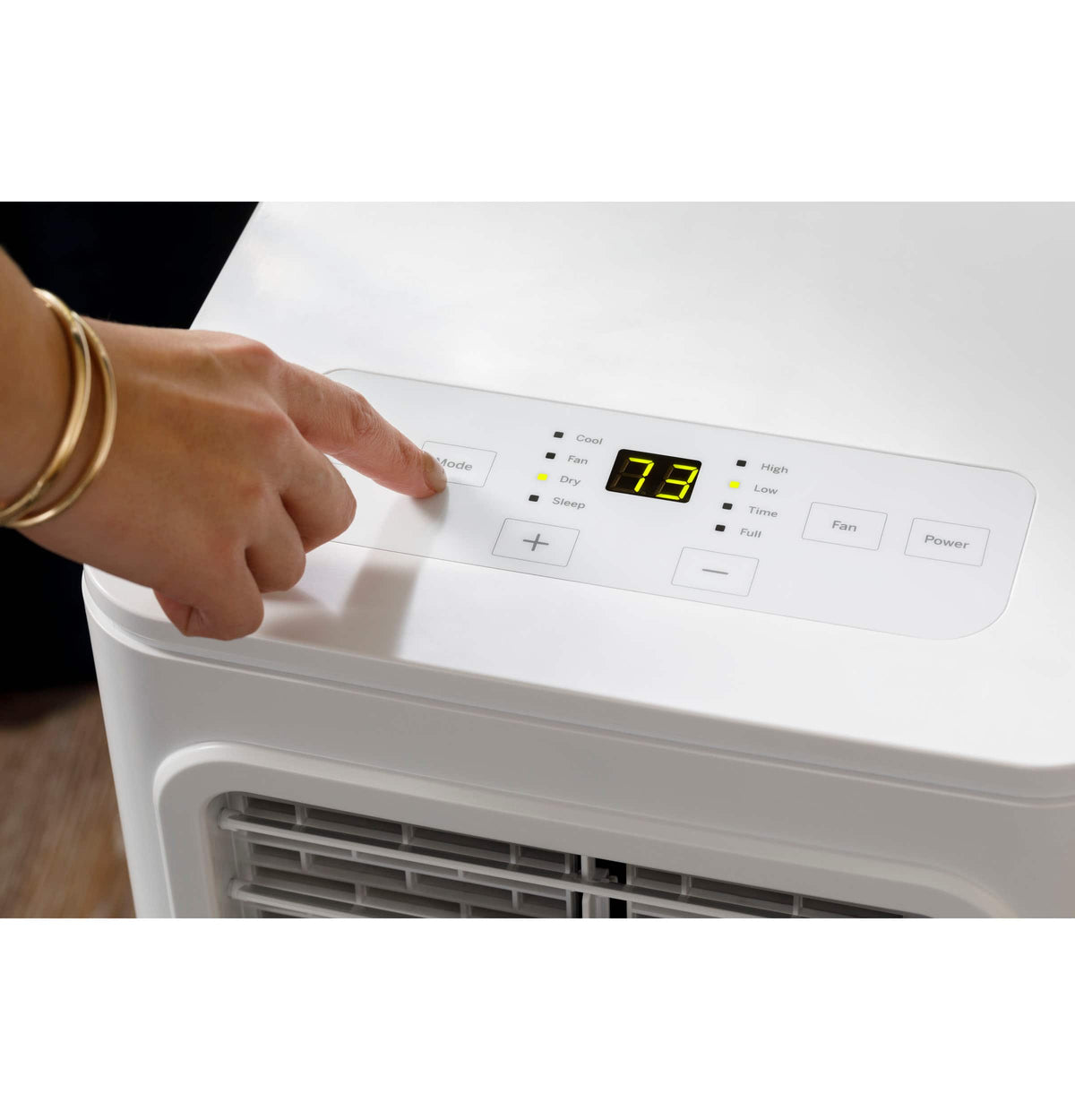 GE – 150 Sq. Ft. 5,000 BTU Portable Air Conditioner with Auto Evaporation Technology – White