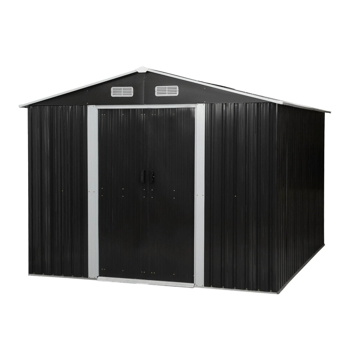 8′ x 10′ Tool Storage Shed Charcoal Black