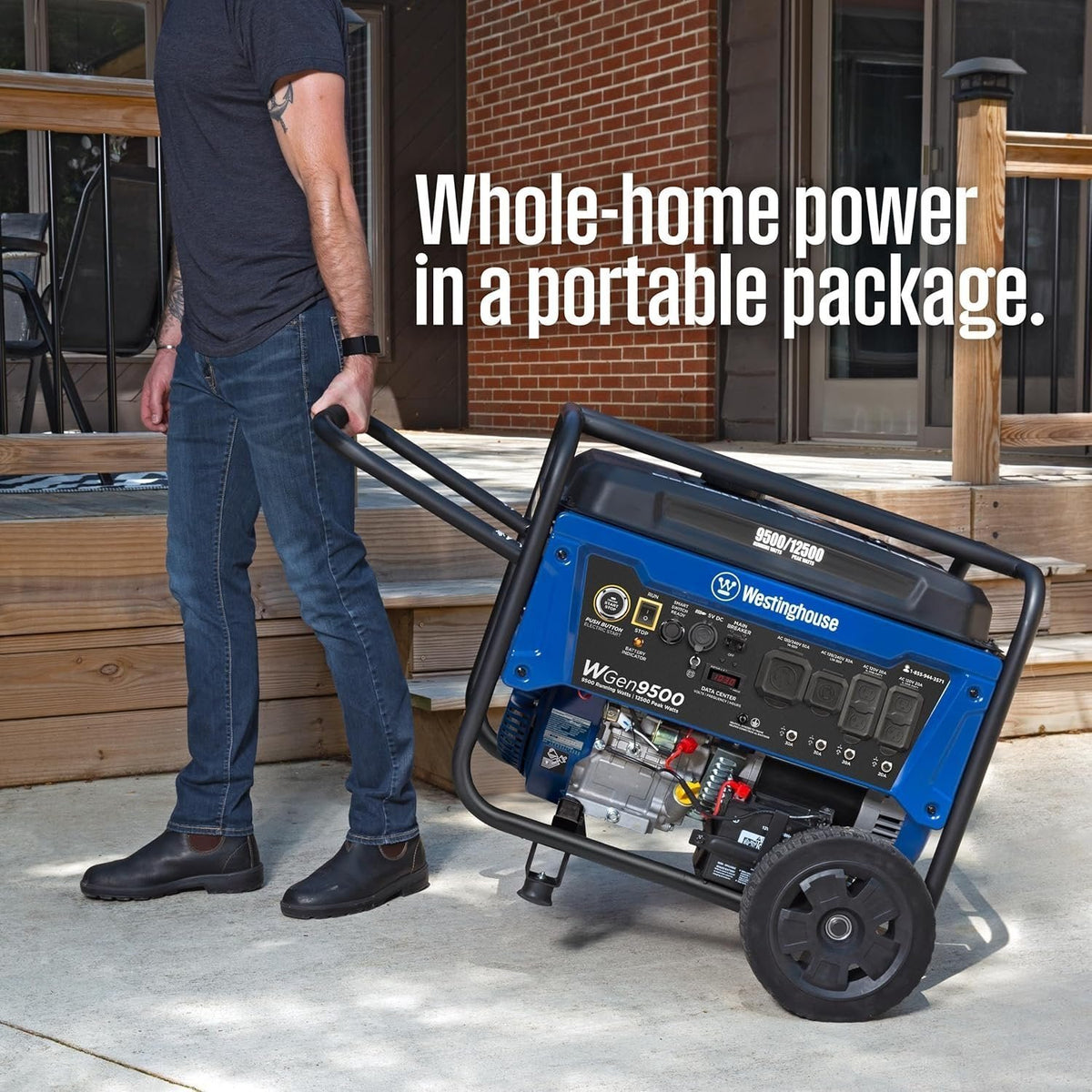 Westinghouse 9500 Peak Watt Home Backup Portable Gas Powered Generator