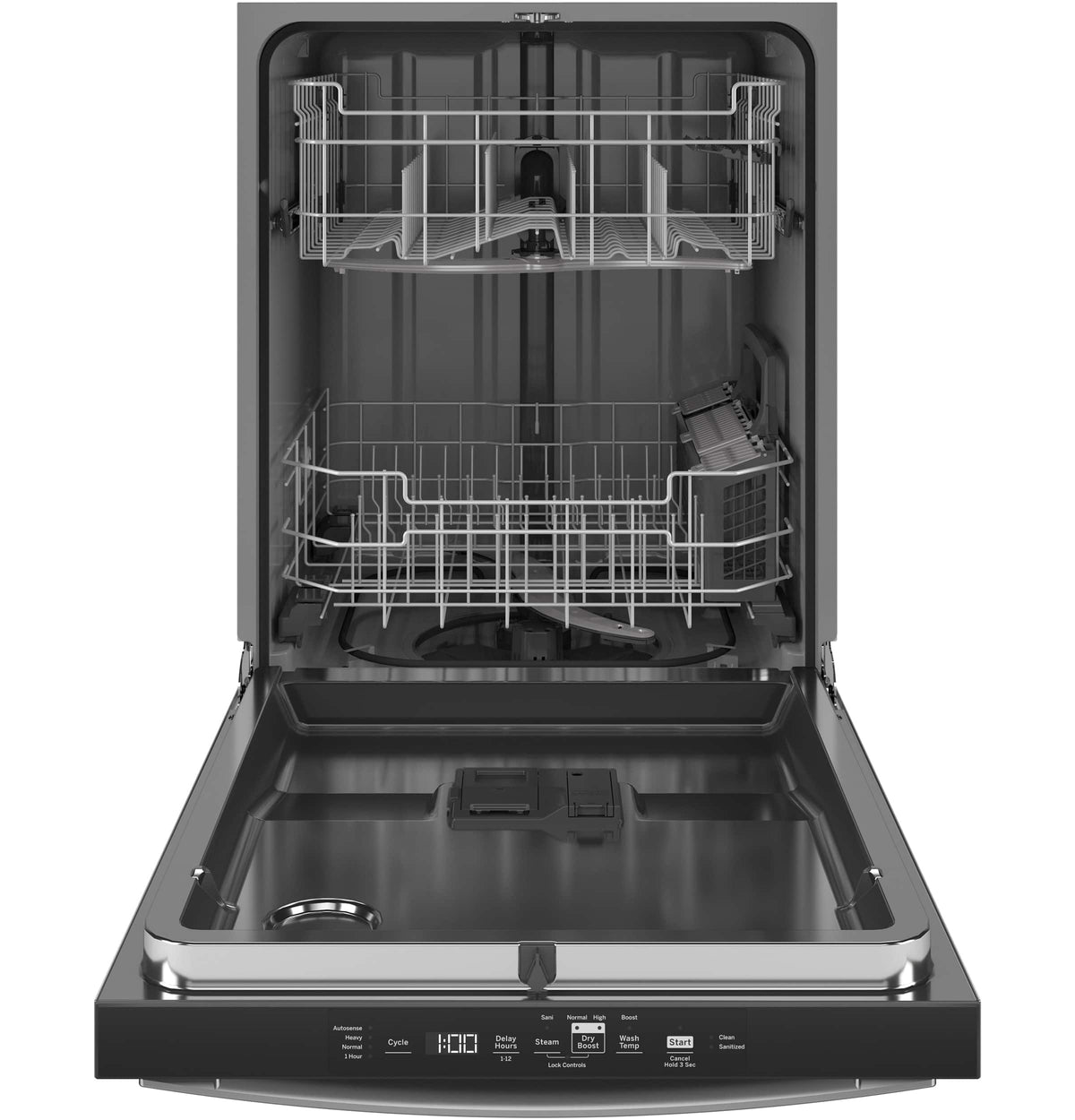 GE – 24″ Top Control Built-In Hybrid Stainless Steel Tub Dishwasher with Dry Boost – Stainless Steel